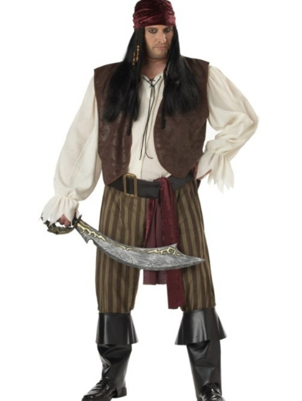 California Costumes Pirate Outfit with Maroon Sash